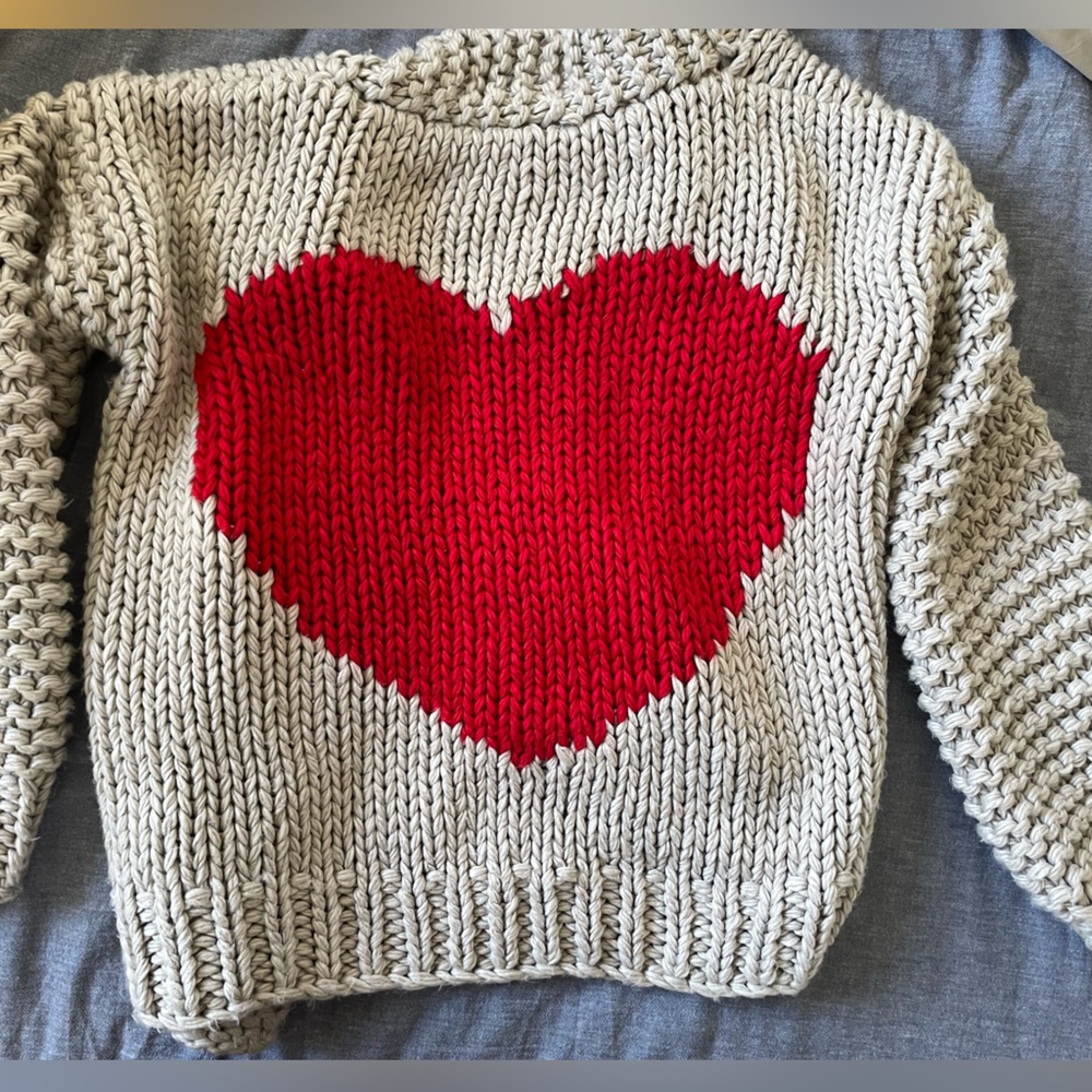 Chicwish Chunky Knit Heart Sweater